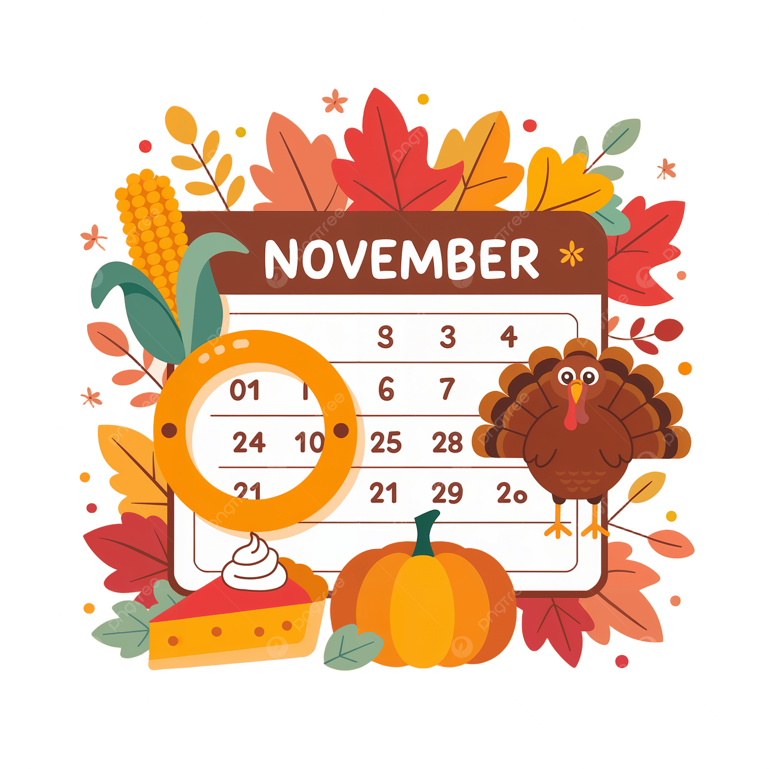 Calendar showing optimal leaf removal timing: Early November and Late November/December